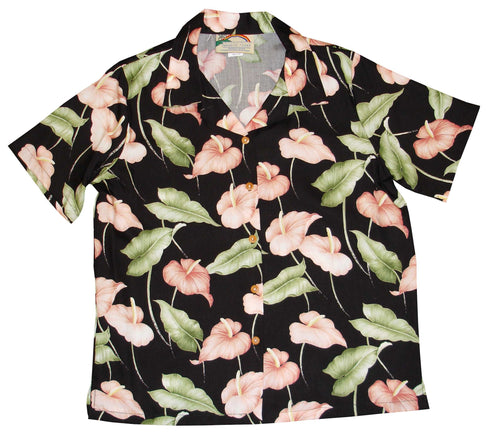 Anthurium Garden Women's Hawaiian Camp Shirt